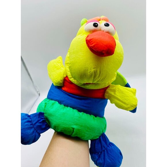 Vintage Prestige Toy Corp Neon Butterfly Bug Hand Puppet with Squeaking Sound - Picture 2 of 10